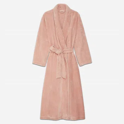 Shop Eberjey Chalet Recycled Plush Robe In Rose Cloud In Pink