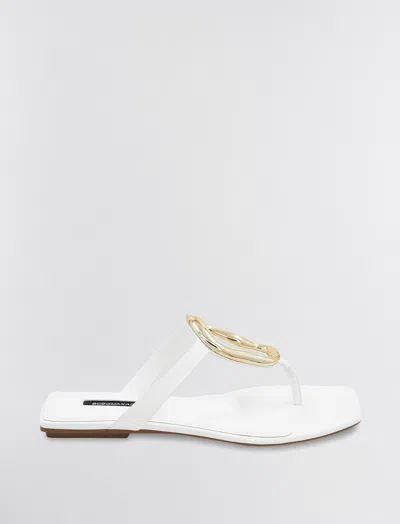 Shop Bcbgmaxazria Kima Flat Sandal In White