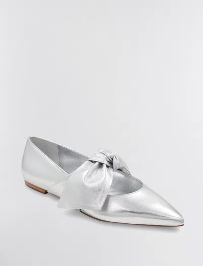 Shop Bcbgmaxazria Prely Ballet Flat In Silver