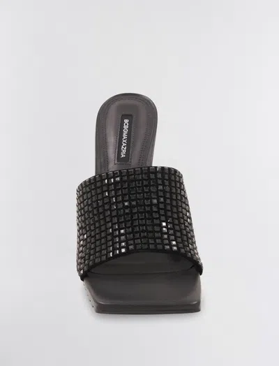 Shop Bcbgmaxazria Porsha Slide Heel In Black Sequins