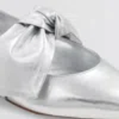 Shop Bcbgmaxazria Prely Ballet Flat In Silver