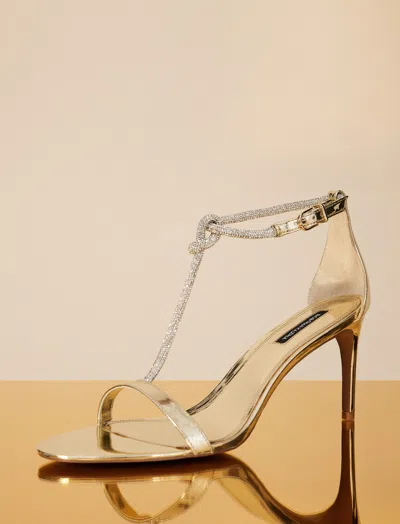 Shop Bcbgmaxazria Trinnia Sandal Heel In Platinum