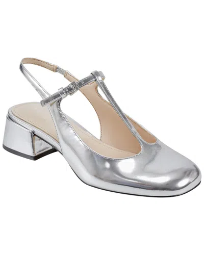 Shop Marc Fisher Ltd Folly Leather Dress Shoe In Silver
