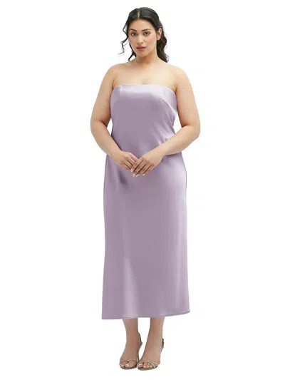 After Six Strapless Charmeuse Midi Cocktail Dress In Multi