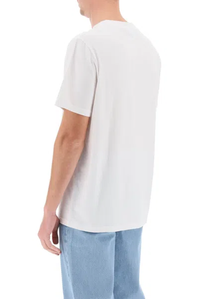 Shop Apc A.p.c. Item T-shirt With Logo Print Men In White