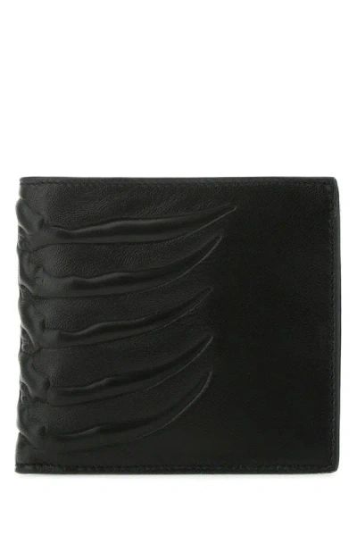 Shop Alexander Mcqueen Man Black Nappa Leather Wallet
