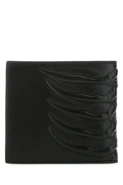 Shop Alexander Mcqueen Man Black Nappa Leather Wallet