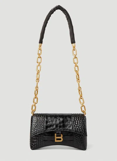 Shop Balenciaga Women Downtown Xs Shoulder Bag In Black