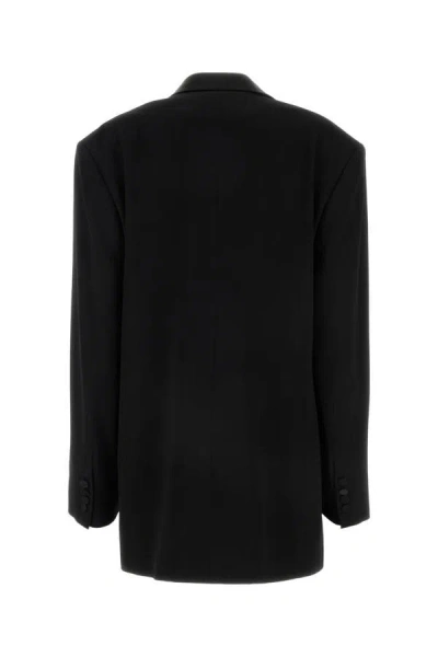 Shop Dries Van Noten Woman Black Wool Blend Oversize Blazer