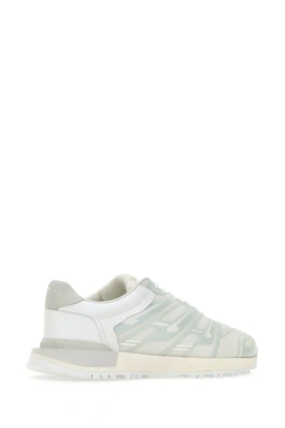 Shop Maison Margiela Man White Mesh And Rubber 50-50 Sneakers