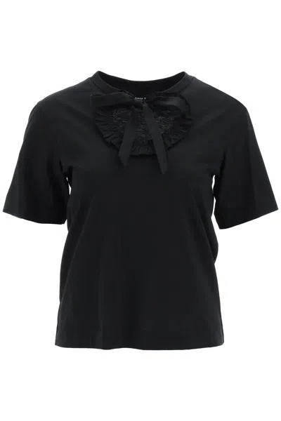 Shop Simone Rocha T-shirt With Heart-shaped Cut-out Women In Black