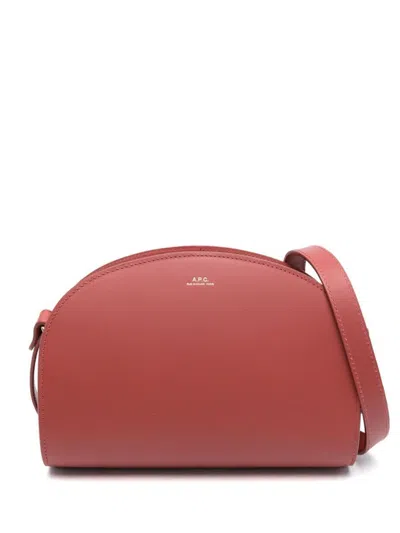 Shop Apc A.p.c. Sac Demi-lune Bags In Gap Smoked Red