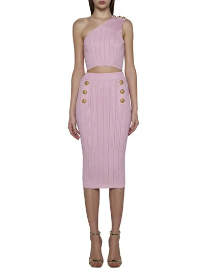 Shop Balmain Skirts In Pink