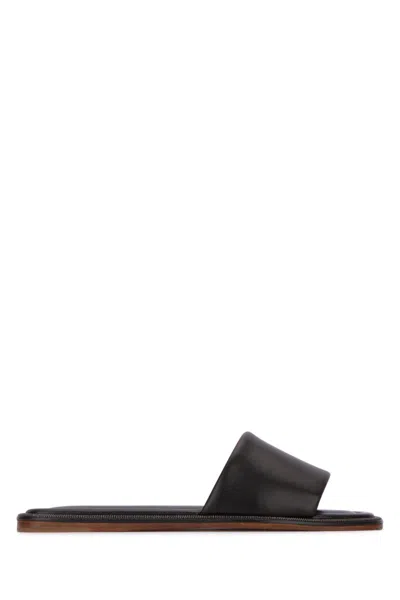Shop Brunello Cucinelli Slippers In Black