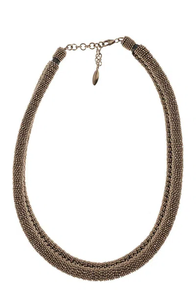 Shop Brunello Cucinelli Necklace In Jewellery In Bronz
