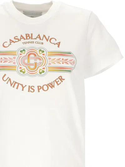 Shop Casablanca T-shirt With Print In White