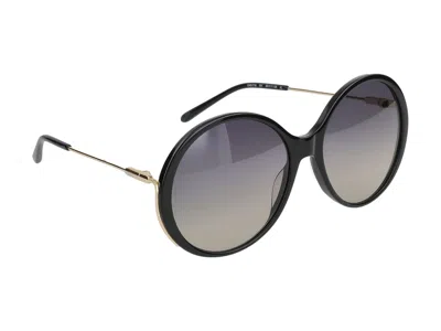 Shop Chloé Chloe Sunglasses In 001 Black Gold Grey