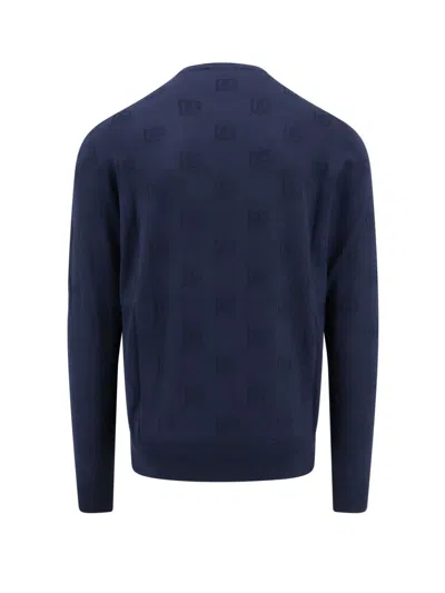 Shop Dolce & Gabbana Dg Allover Sweater In Blue