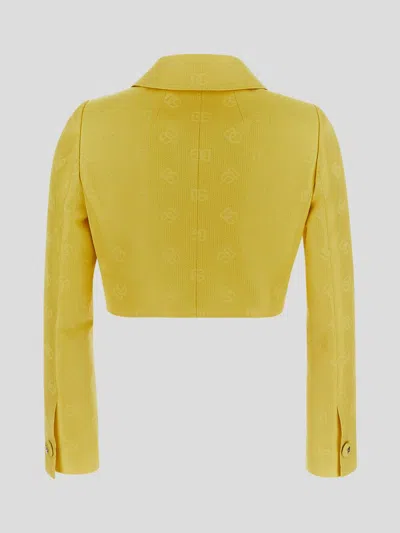 Shop Dolce & Gabbana Dolce&gabbana Jacket In Yellow