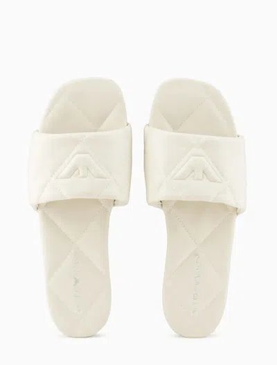 Shop Emporio Armani Sandals Ivory