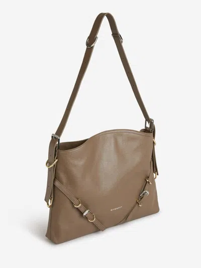 Shop Givenchy Leather Crossbody Bag In Brown