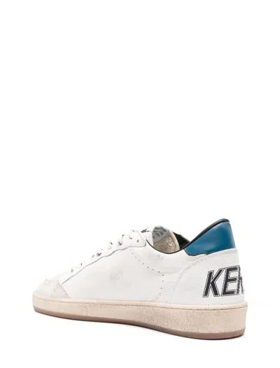 Shop Golden Goose Sneakers In White/red/ice/blue