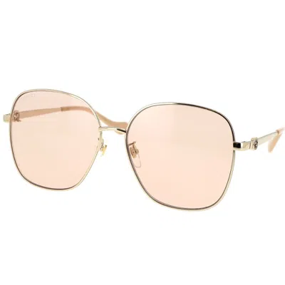 Shop Gucci Eyewear Sunglasses In 003 Gold Gold Orange