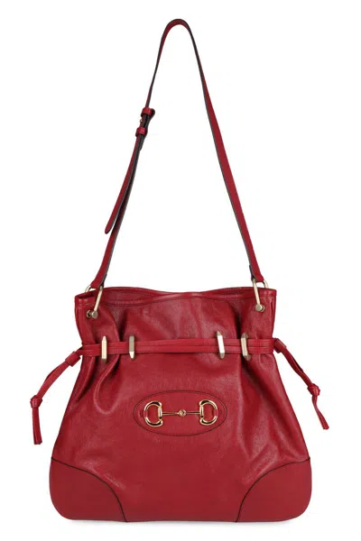 Shop Gucci 1955 Horsebit Leather Bag In Red