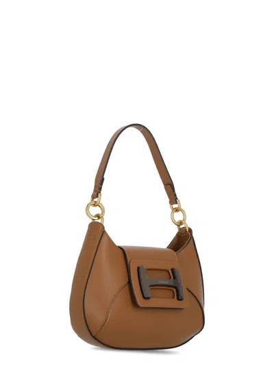 Shop Hogan Hobo Mini Bag In Brown