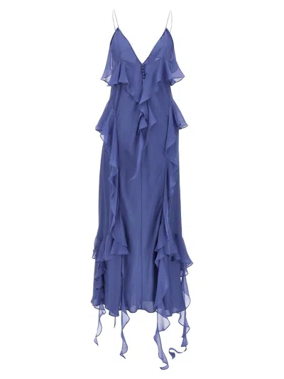 Shop Khaite 'pim' Dress In Blue
