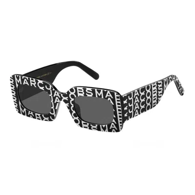 Marc Jacobs Monogram Rectangular-frame Sunglasses In Black