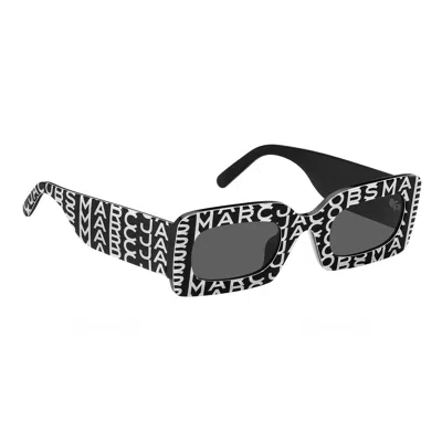 Marc Jacobs Monogram Rectangular-frame Sunglasses In Black