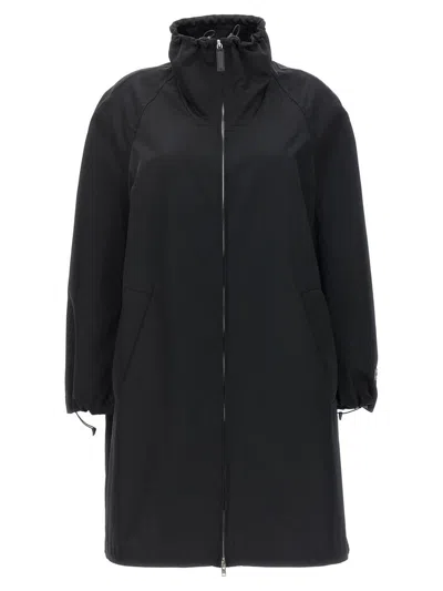 Shop Marni Satin Parka In Black