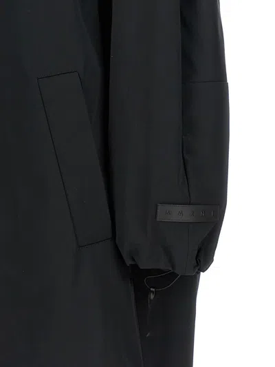 Marni Satin Parka Casual Jackets And Parka In Black