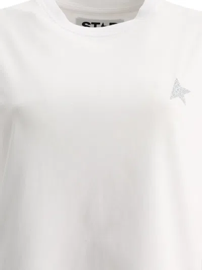 Shop Golden Goose "glittered Small Star" T-shirt In White