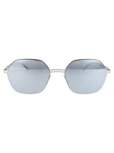 Shop Mykita Sunglasses In 187 E1 Silver | Silver Flash