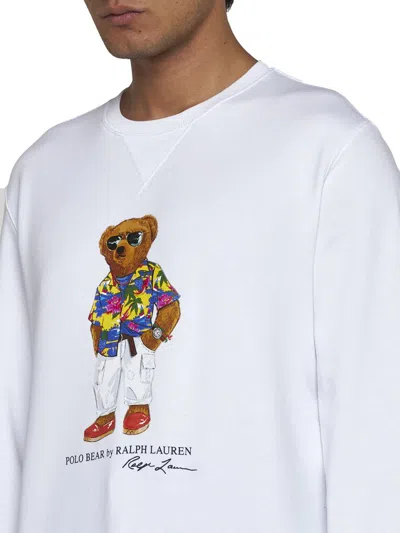 Shop Polo Ralph Lauren Sweaters In Sp24 White Beach Club Bear