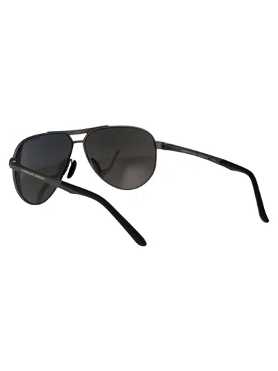 Shop Porsche Design Sunglasses In F790 Satin Gun