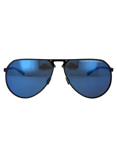Shop Porsche Design Sunglasses In D775 Dark Grey Black