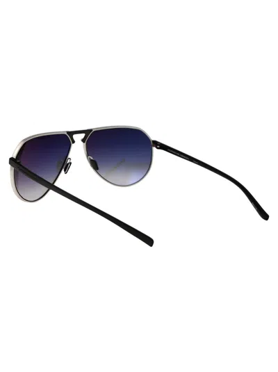 Shop Porsche Design Sunglasses In B226 Titanium Black