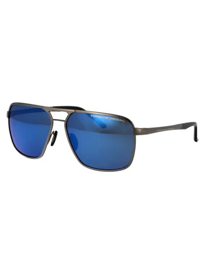 Shop Porsche Design Sunglasses In C775 Grey Black