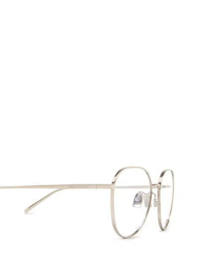Shop Saint Laurent Eyewear Eyeglasses In Silver