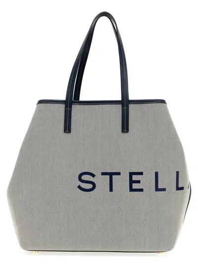 Shop Stella Mccartney 'logo' Shopping Bag In Blue