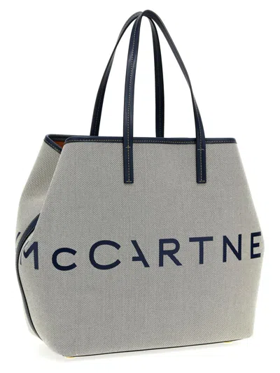 Shop Stella Mccartney 'logo' Shopping Bag In Blue