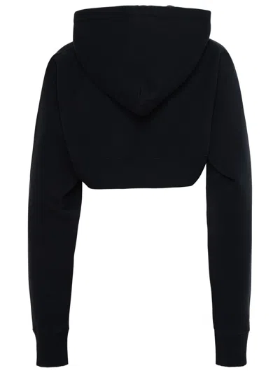 Shop Mm6 Maison Margiela Black Cotton Blend Sweatshirt