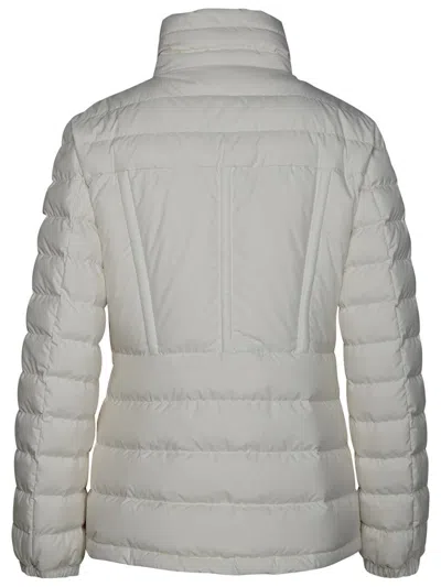 Shop Moncler 'abderos' White Nylon Down Jacket