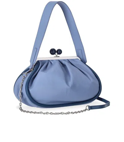 Shop Weekend Max Mara Pasticcino Lisotte Medium Avio Clutch Bag In Blue