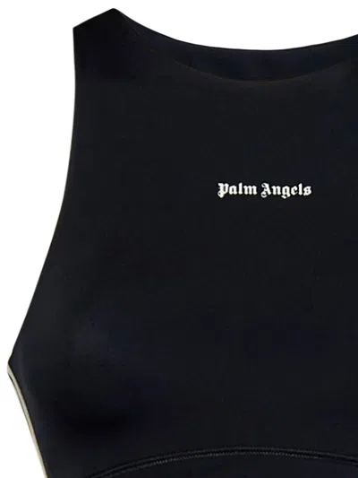 Shop Palm Angels Shirts In Blackwhit