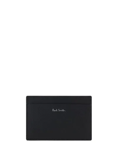 Shop Paul Smith Black Multicolour Leather Cardholder