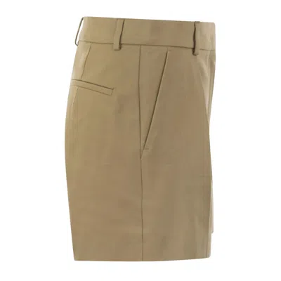 Shop Sportmax Unico - Washed Cotton Shorts In Sand
